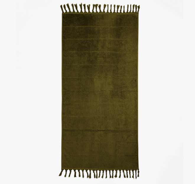 Paros 5 Piece 580GSM Cotton Bath Towel Set Khaki - Image 3