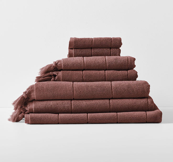 Paros 580GSM Cotton Bath Towel Range Mahogany - Image 5