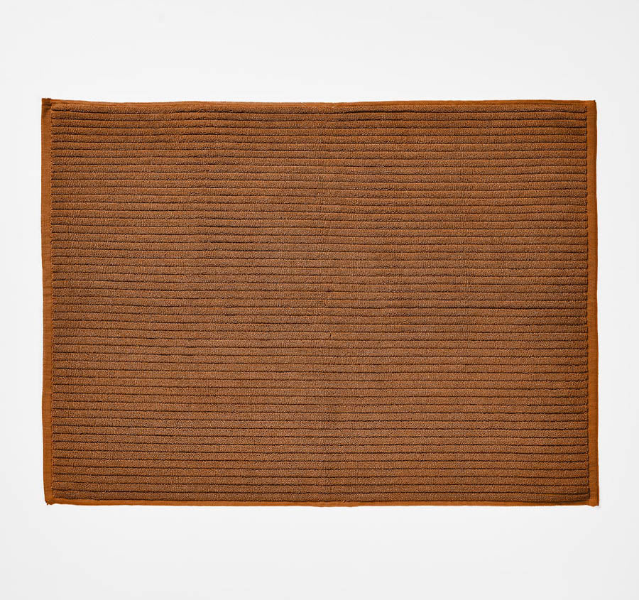 Paros Rib 5 Piece 580GSM Cotton Bath Towel Set Bronze - Image 6