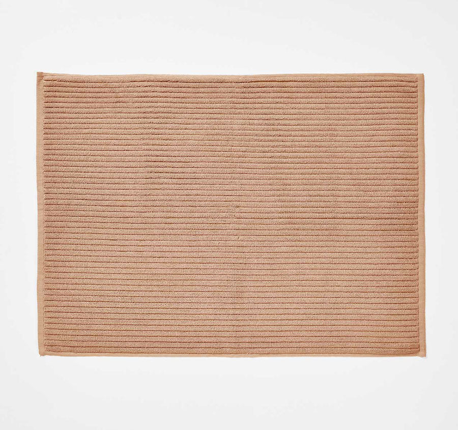 Paros Rib 5 Piece 580GSM Cotton Bath Towel Set Clay - Image 6