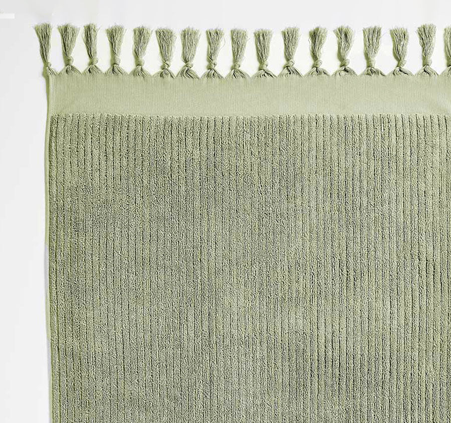 Paros Rib 580GSM Cotton Bath Towel Range Fennel - Image 2