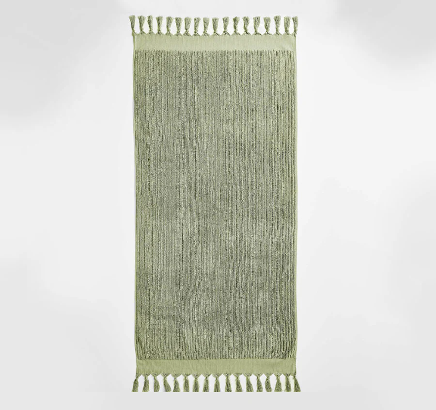 Paros Rib 580GSM Cotton Bath Towel Range Fennel - Image 3