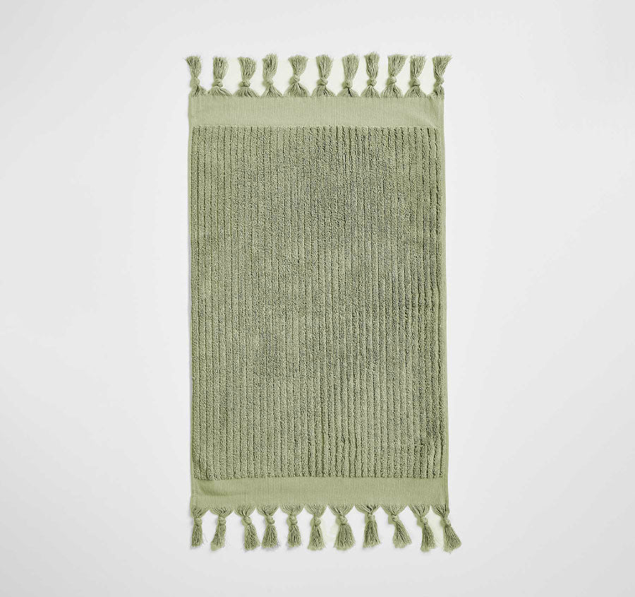 Paros Rib 580GSM Cotton Bath Towel Range Fennel - Image 5