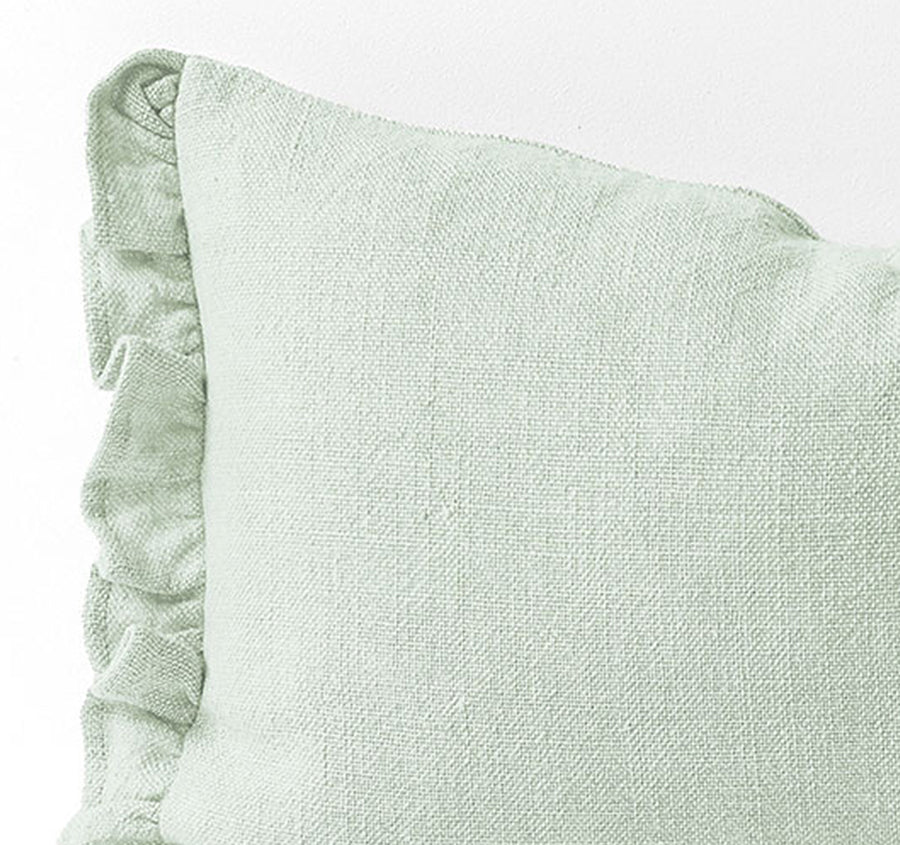 Ruffle 30x50cm Filled Cushion Sage - Image 2