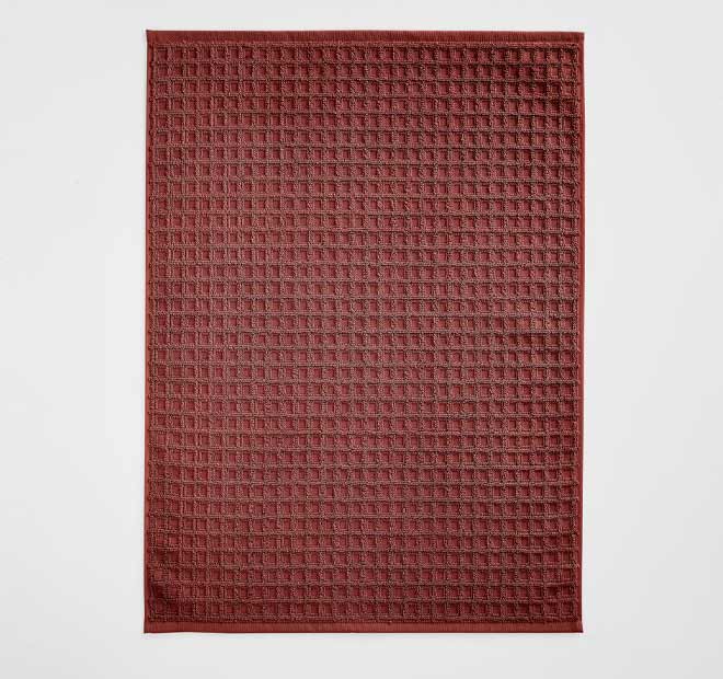 Waffle 5 Piece 580GSM Cotton Bath Towel Set Mahogany - Image 4