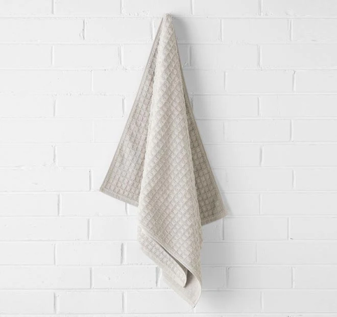 Waffle 5 Piece 580GSM Cotton Bath Towel Set Natural - Image 2