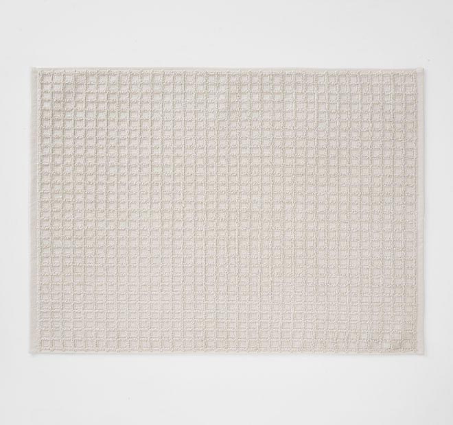 Waffle 5 Piece 580GSM Cotton Bath Towel Set Natural - Image 4