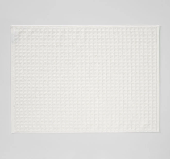 Waffle 5 Piece 580GSM Cotton Bath Towel Set White - Image 4