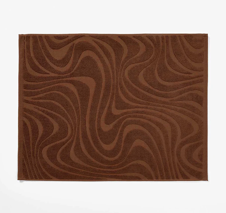 Wave 800GSM Bath Mat Pecan