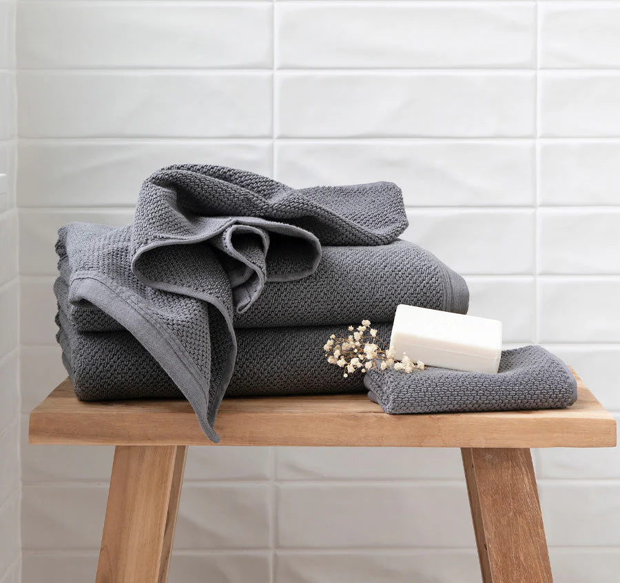Angove 4 Piece 600GSM Cotton Hand Towel Set Charcoal - Image 3