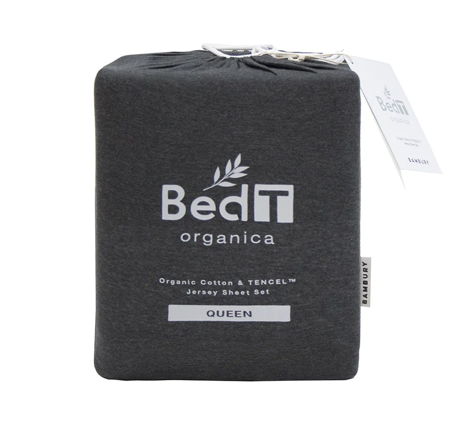 Bed T Organica Mega Sheet Set Range Charcoal - Image 3
