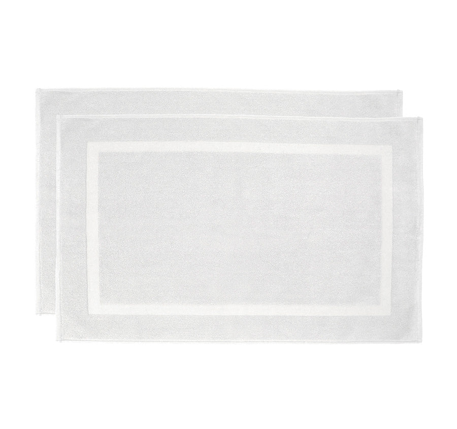 Chateau 2 Piece 800GSM Cotton Bath Mat Set White