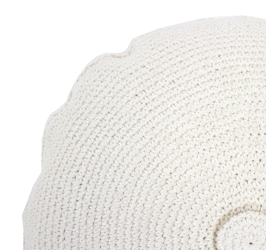 Demi 45cm Round Filled Cushion Ivory - Image 2