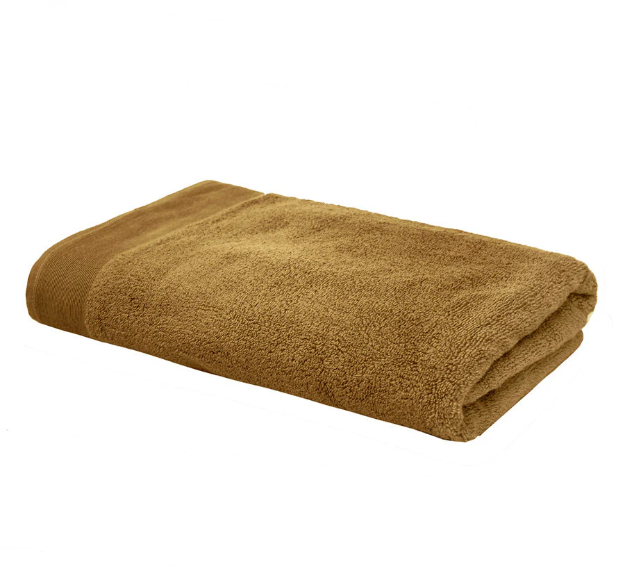 Elvire 2 Piece 600GSM Cotton Bath Towel Set Tobacco - Image 2