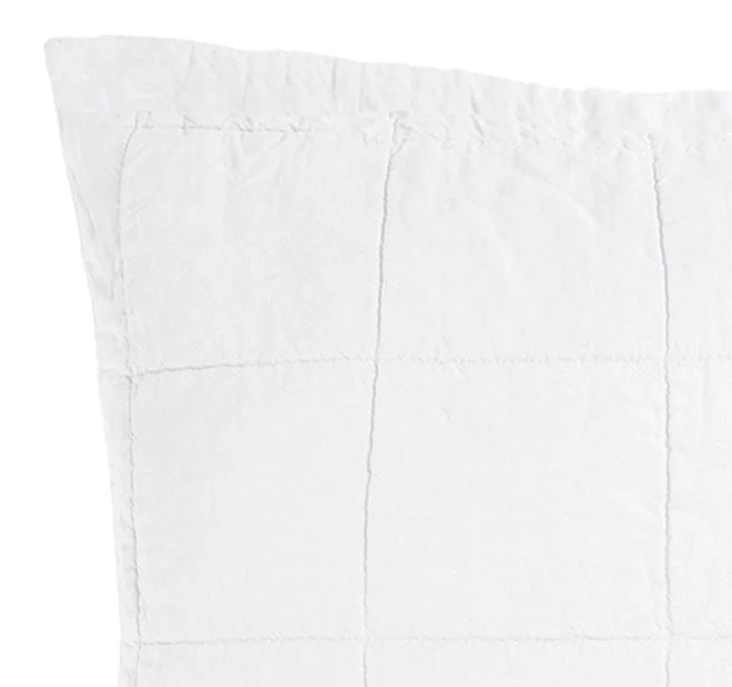 French Linen European Pillowsham Snow - Image 2