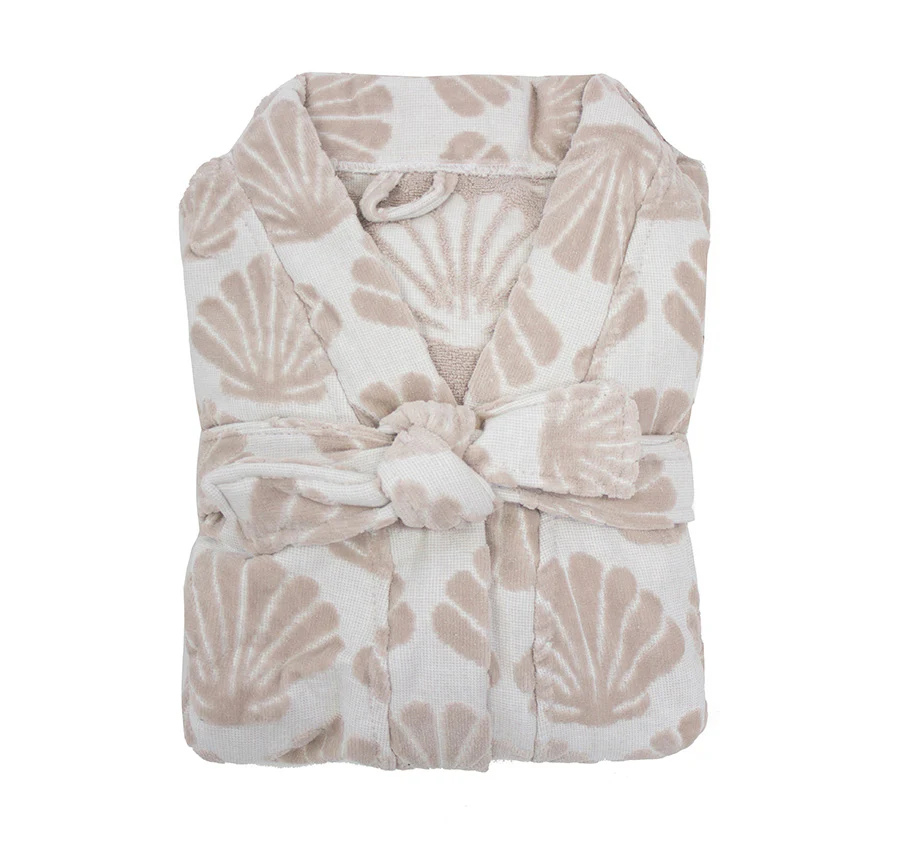 Shell Cotton Robe Pebble - Image 4