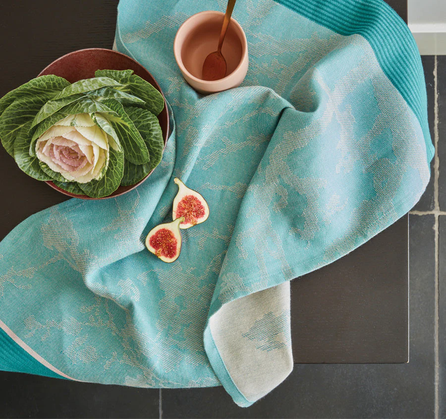 Fleurir Tea Towel Blue - Image 3