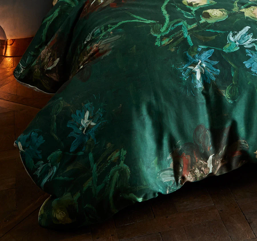 Peonies Quilt Cover Set Range Green - Image 3