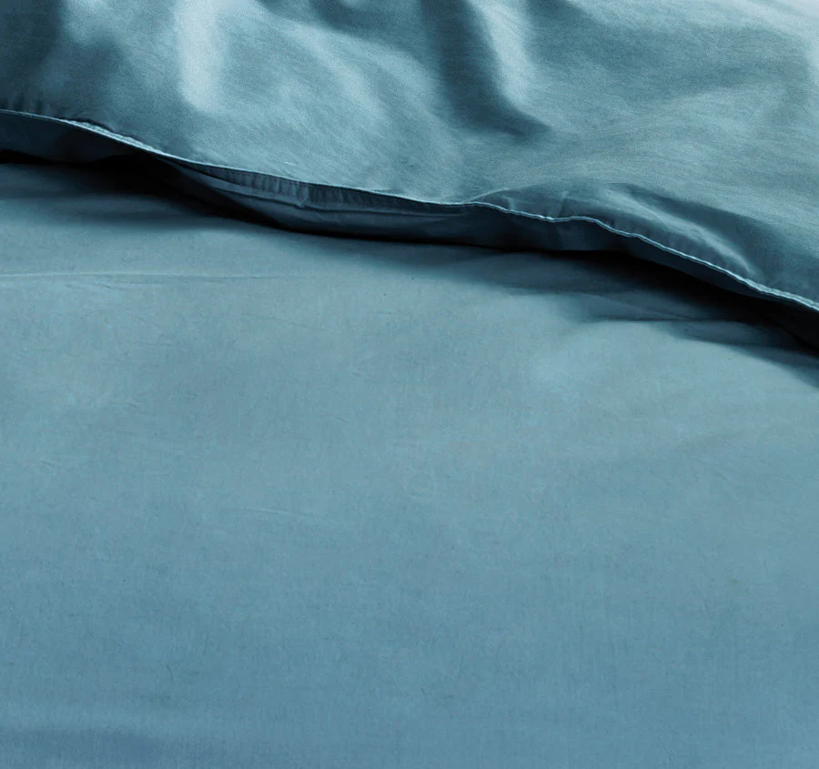 Organic Cotton Quilt Cover Set Range Blue Grey - Image 2