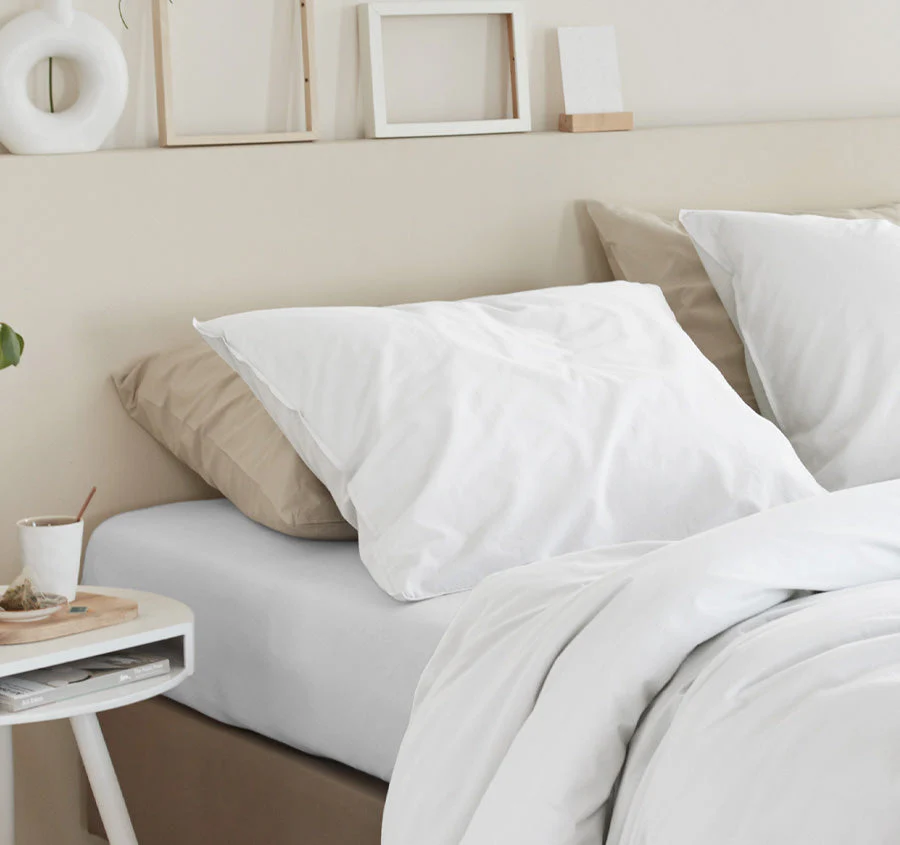 Organic Cotton Quilt Cover Set Range White - Image 4