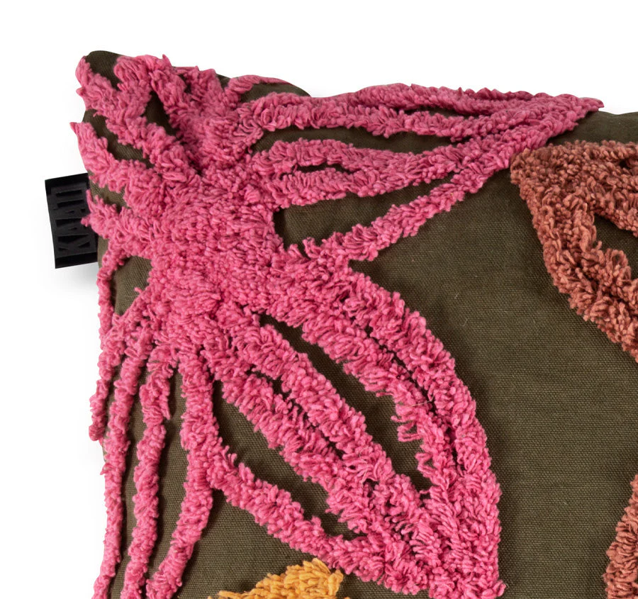Posy 45x45cm Filled Cushion Olive Green - Image 2