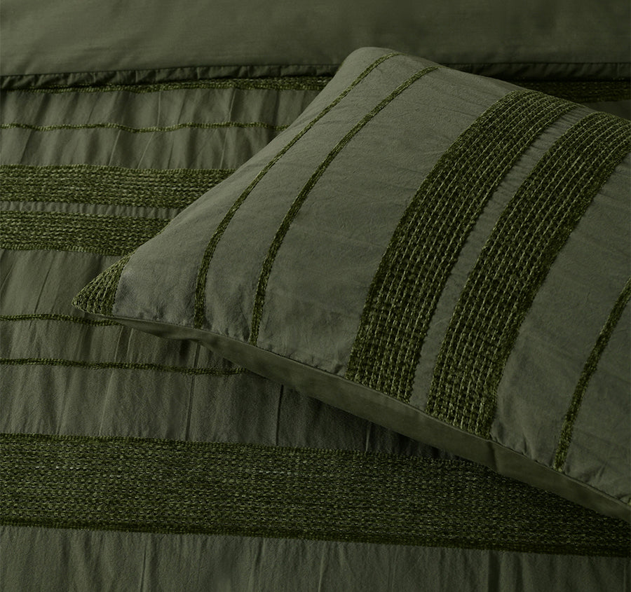 Avery Quilt Cover Set Range Forest Green - Image 4
