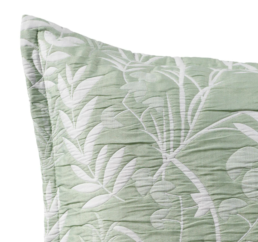 Eden European Pillowcase Sage - Image 2