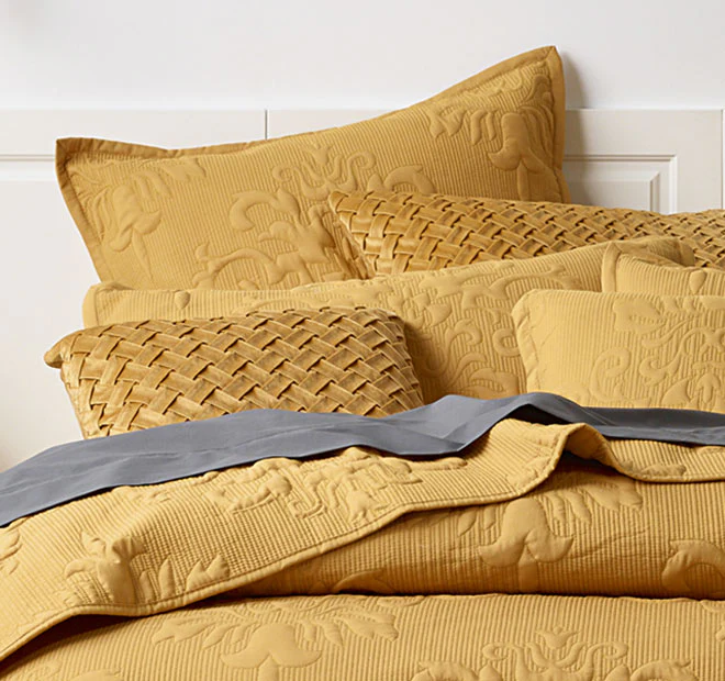 Gatwick Bedspread Set Range Gold - Image 6
