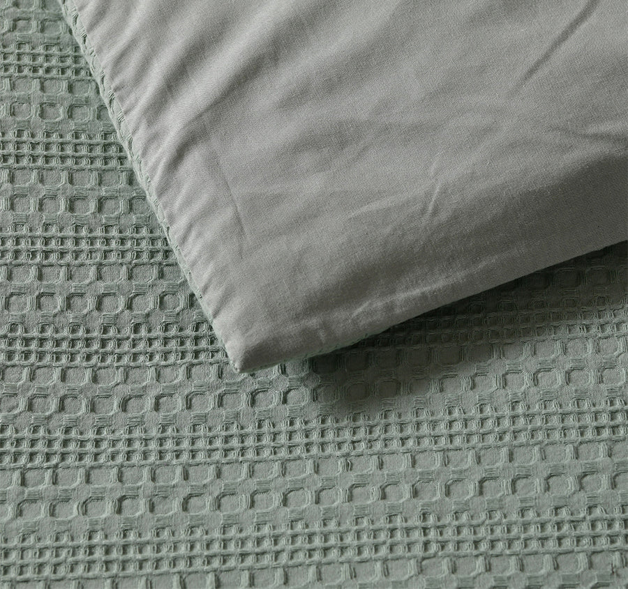 Kahlani Quilt Cover Set Range Sage - Image 5