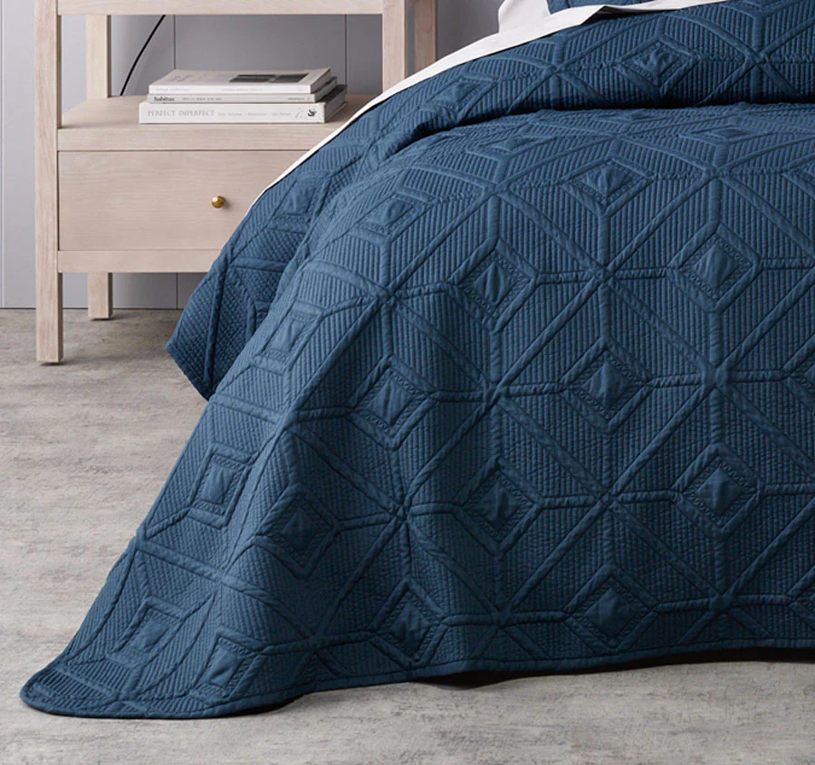 Kazimir Coverlet Set Range Navy - Image 2