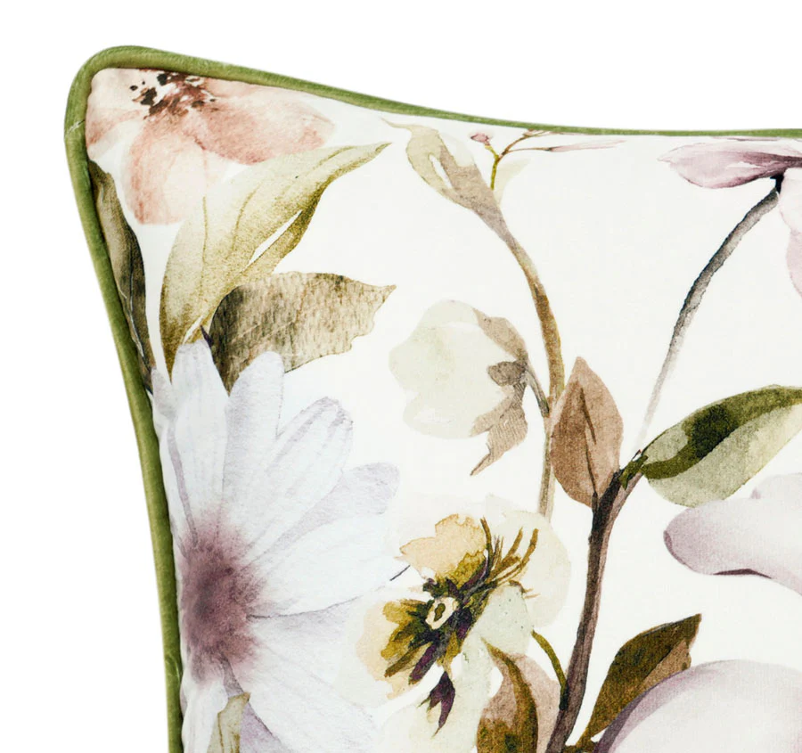 Minette 43x43cm Filled Velvet Cushion White - Image 2