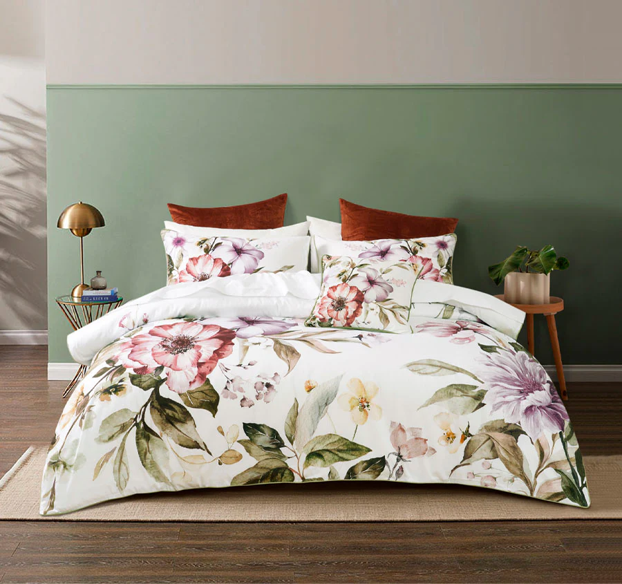 Minette Quilt Cover Set Range White