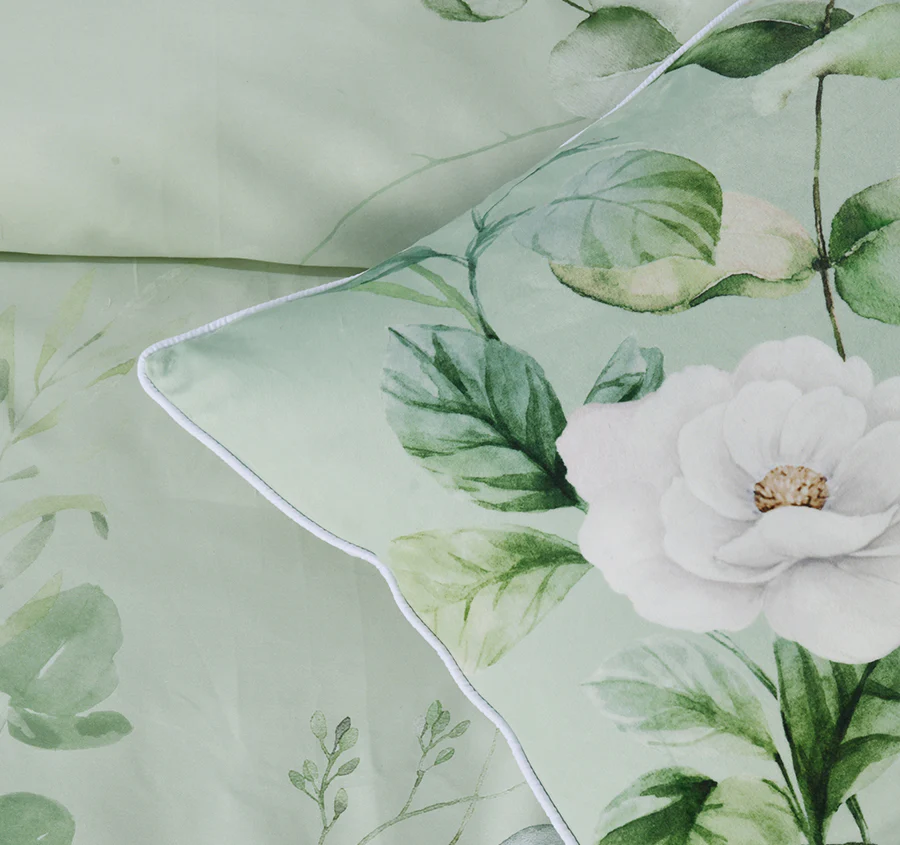 Salisbury 43x43cm Filled Velvet Cushion Sage - Image 3