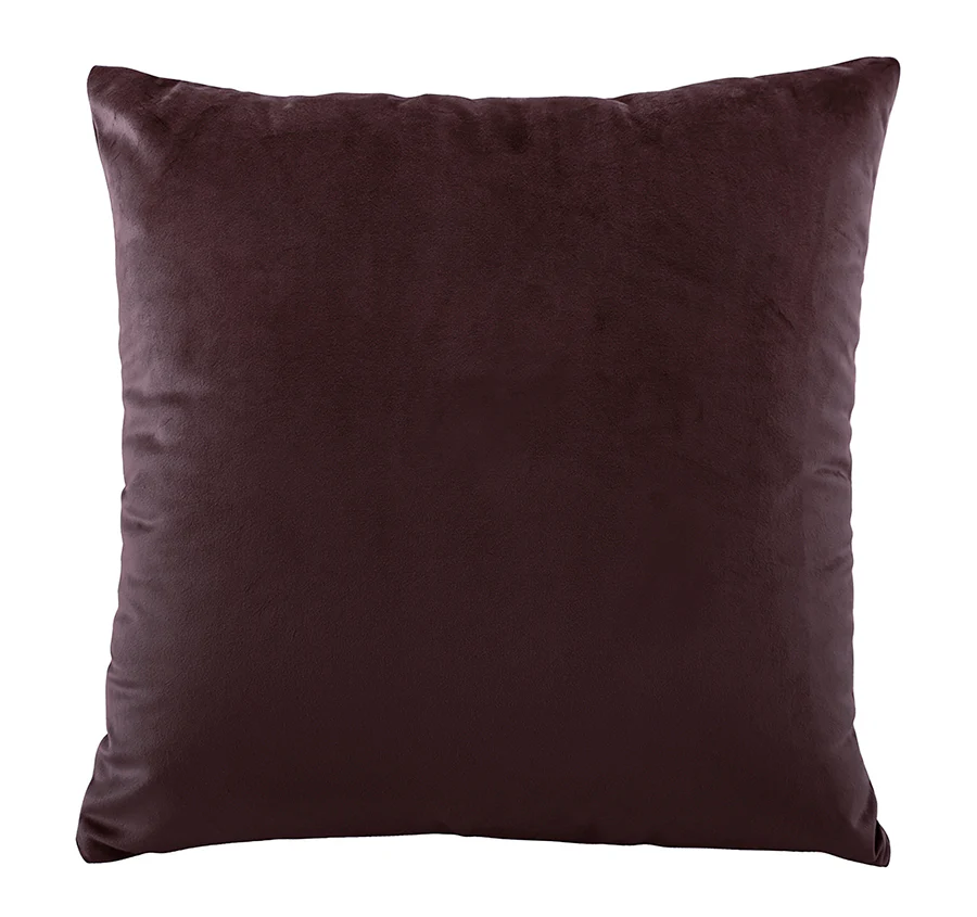 Vivid Coordinates Velvet 43x43cm Filled Cushion Plum