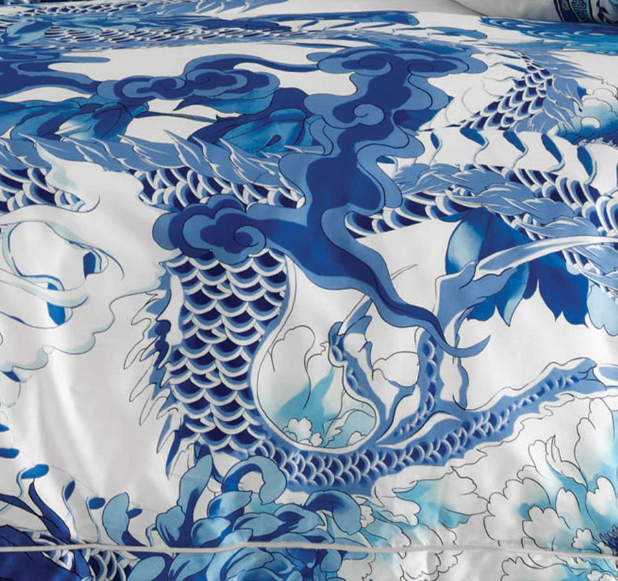 Heart Of A Dragon Quilt Cover Set Range Blue - Image 2