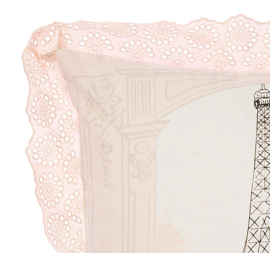 Claris In Paris European Pillowcase Pink - Image 2