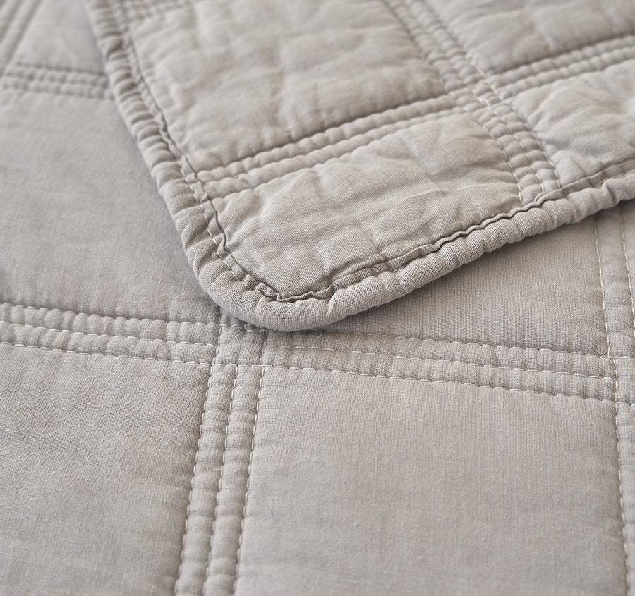 Squares Coverlet Set Range Smokey Grey - Image 5