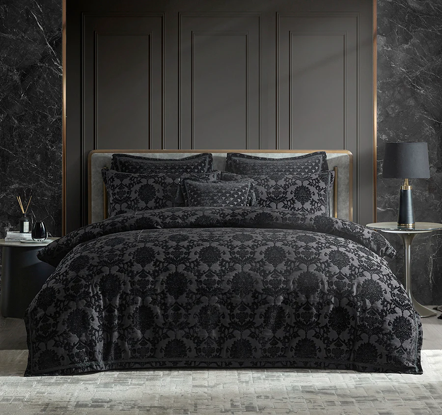 Imperial Quilt Cover Set Range Black - Image 5
