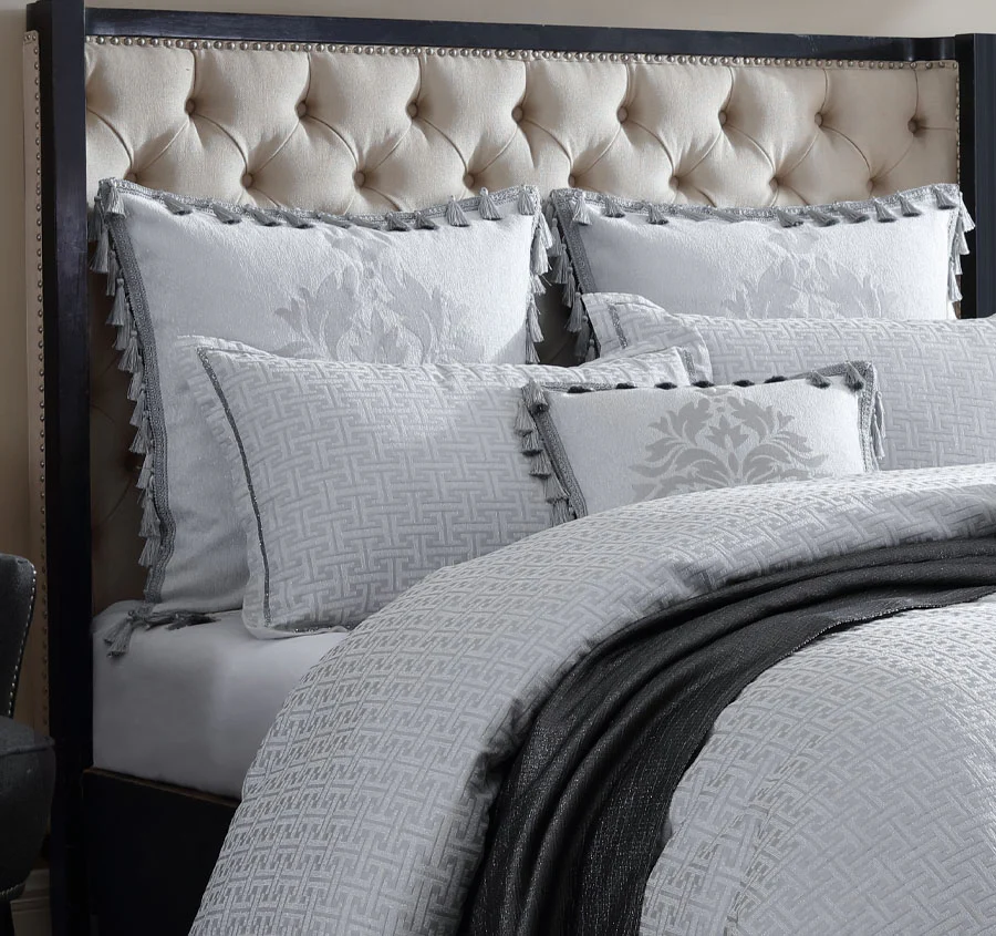 Orion Quilt Cover Set Range Silver - Image 4