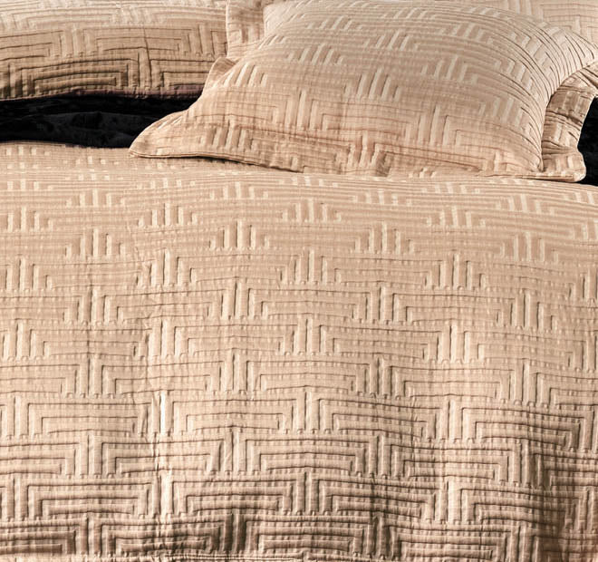 Winston Quilt Cover Set Range Gold - Image 2