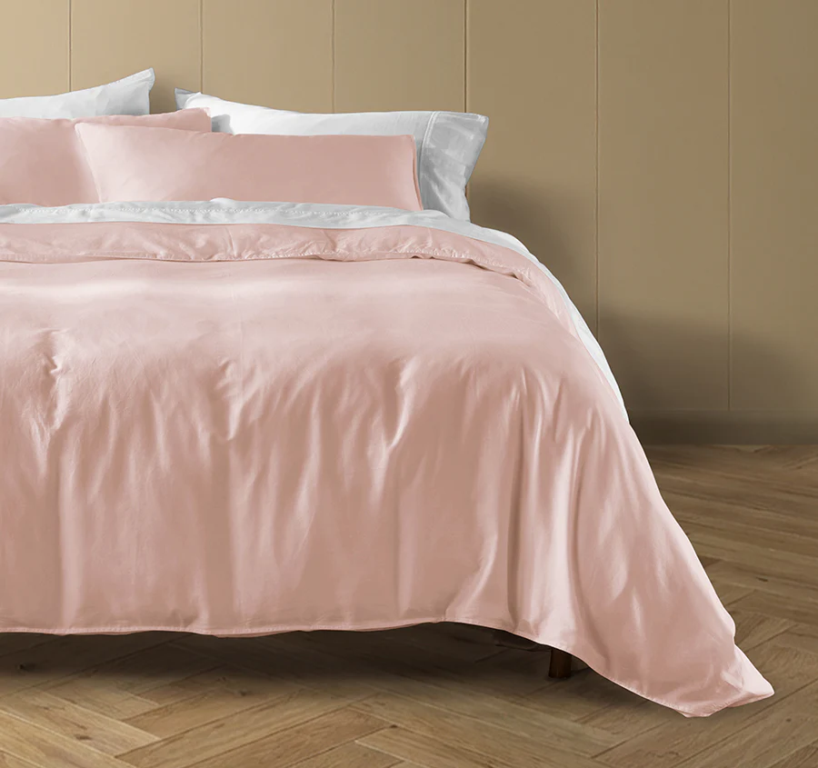 Drift Stonewashed Cotton Quilt Cover Set Range Blush Pink - Image 5