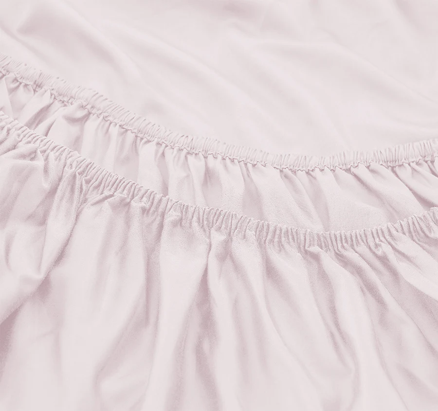 Signature 500TC Classic Egyptian Cotton Mega Fitted and Flat Sheet Range Blush Pink - Image 2