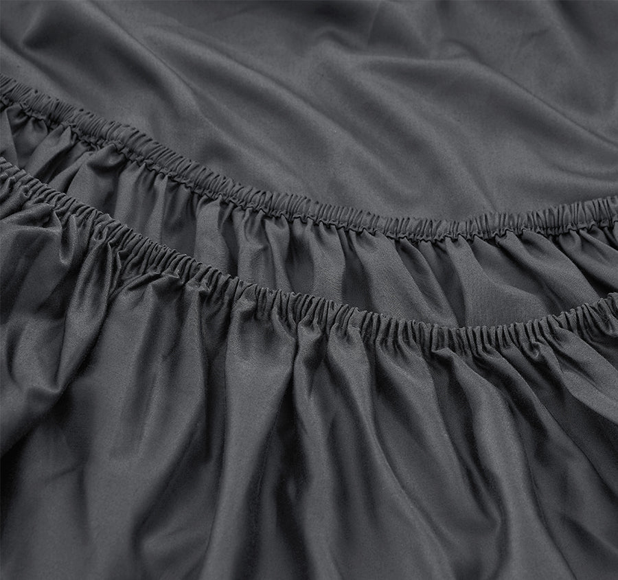 Signature 500TC Classic Egyptian Cotton Mega Fitted and Flat Sheet Range Charcoal Grey - Image 2