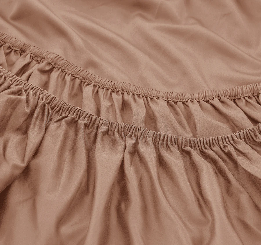 Signature 500TC Classic Egyptian Cotton Mega Fitted and Flat Sheet Range Earth Clay - Image 2