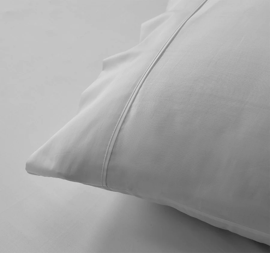 Signature 500TC Classic Egyptian Cotton Standard Pillowcase Pair Silver Mist - Image 3