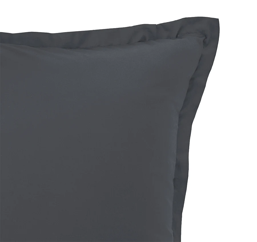 Signature 500TC Classic Egyptian Cotton Tailored European Pillowcase Charcoal Grey - Image 2