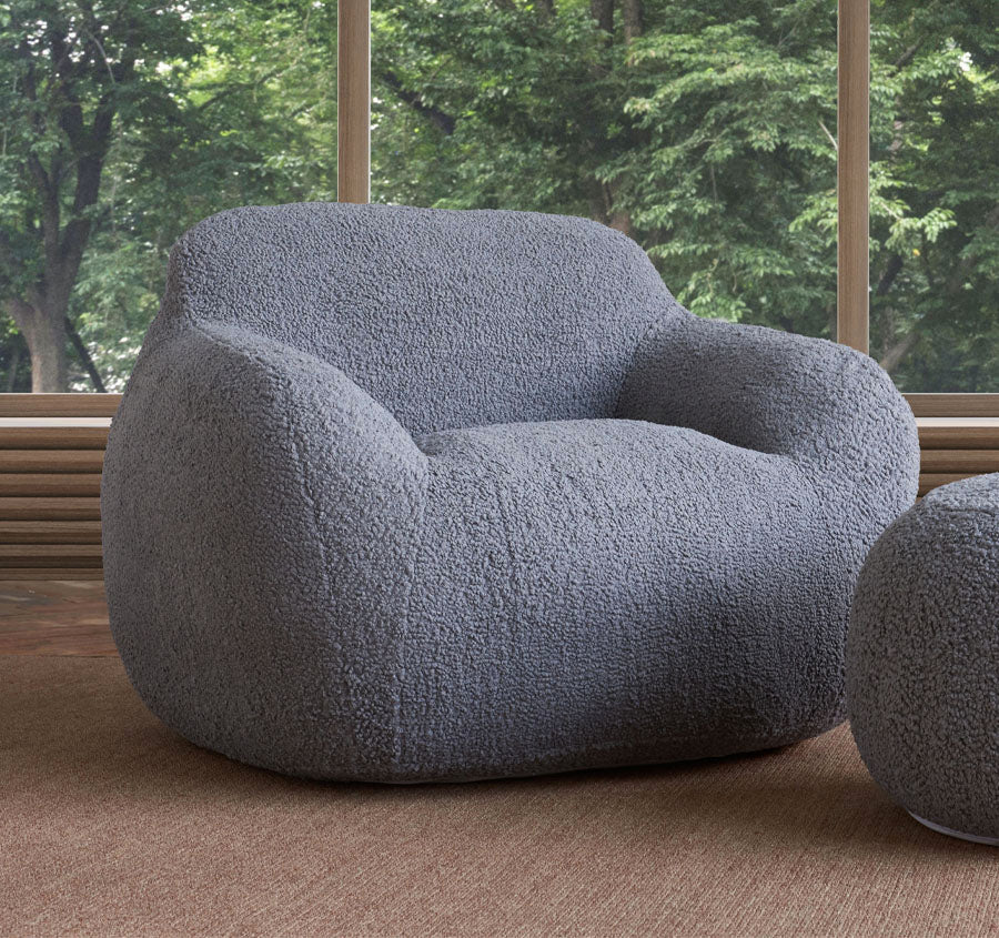 Boucle Cozy Chair Range Grey - Image 2