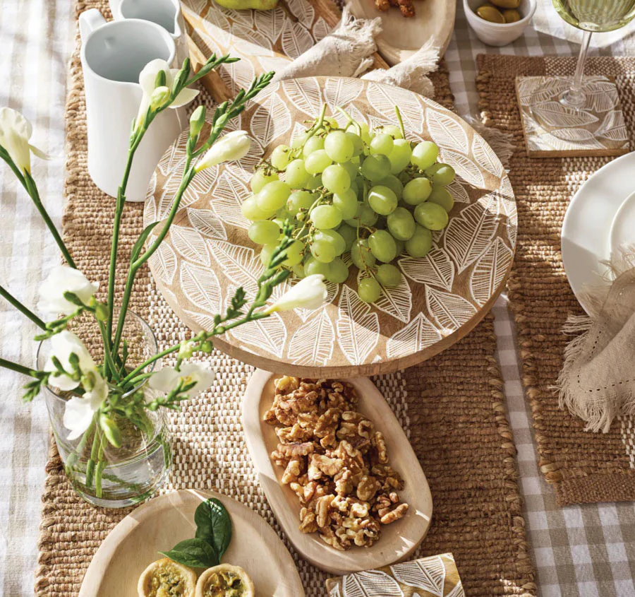 Blake 33x48cm 4 Piece Placemat Set White and Warm Taupe - Image 3