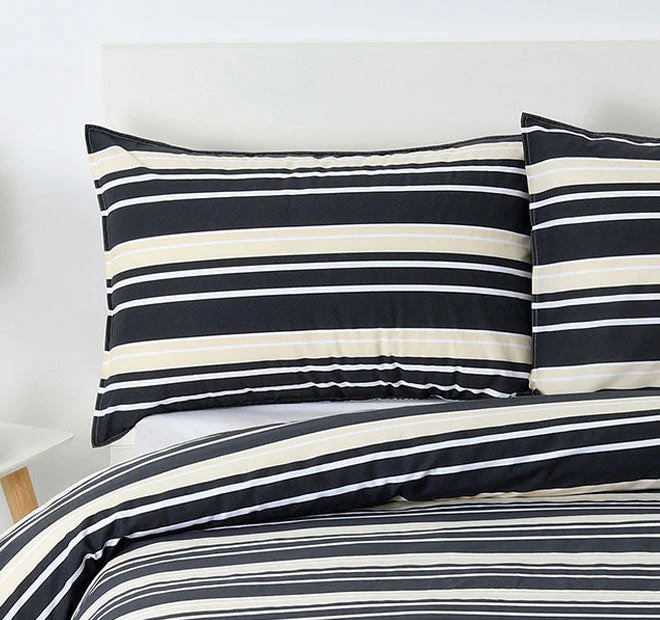 Brighton Quilt Cover Set Range Charcoal - Image 4