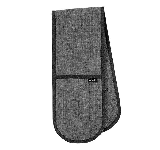 Eco Recycled Double Oven Mitt Charcoal